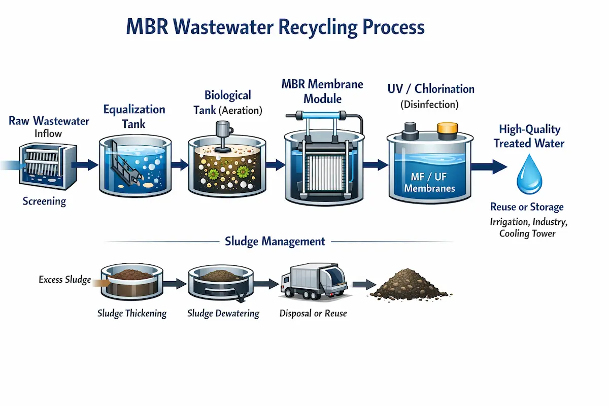 MBR بهترین راهکار بازچرخانی فاضلاب ( 0 تا 100)