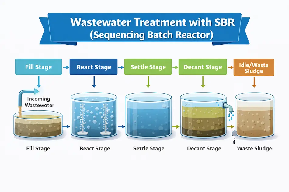 کاربرد روش SBR در تصفیه فاضلاب انسانی