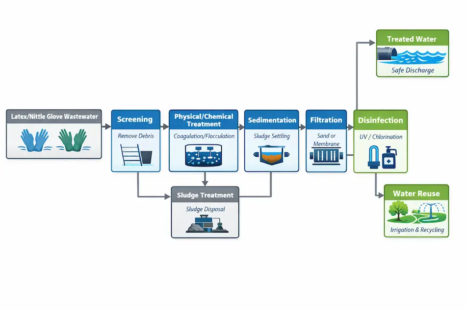 ماهیت و ترکیبات فاضلاب صنعت دستکش لاتکس و نیتریل