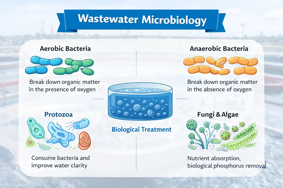 نقش میکروارگانیسم ها در تصفیه فاضلاب انسانی