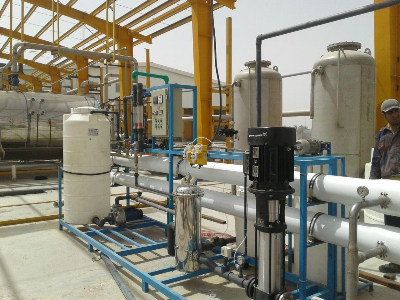 UF در کنار پکیج تصفیه فاضلاب صنعتی